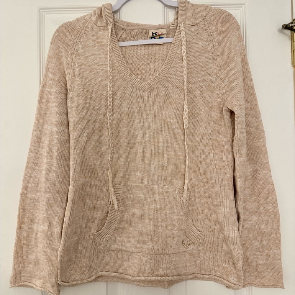 Roxy Cream Knit Hoodie